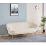 Kingsley 3-sits sammetssoffa beige - 180 cm