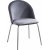 Chaise Plaza en velours - Gris / Chrome