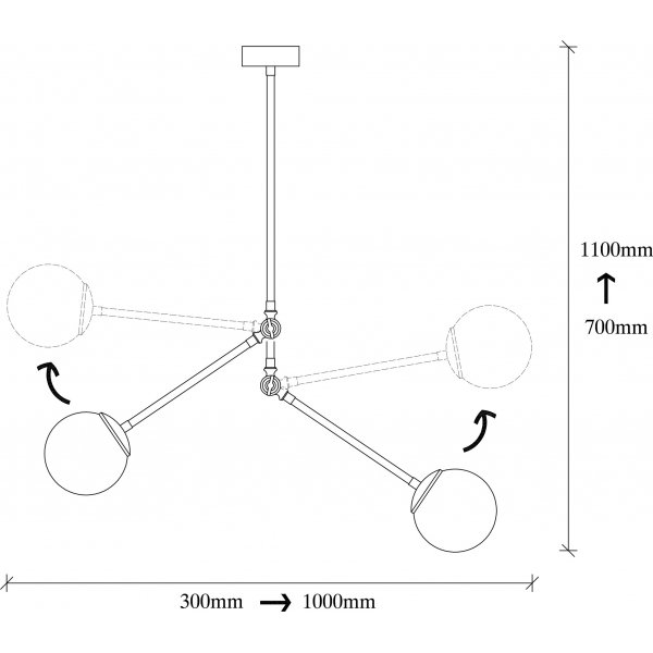 Plafonnier Cambaz 3452 - Dor/blanc