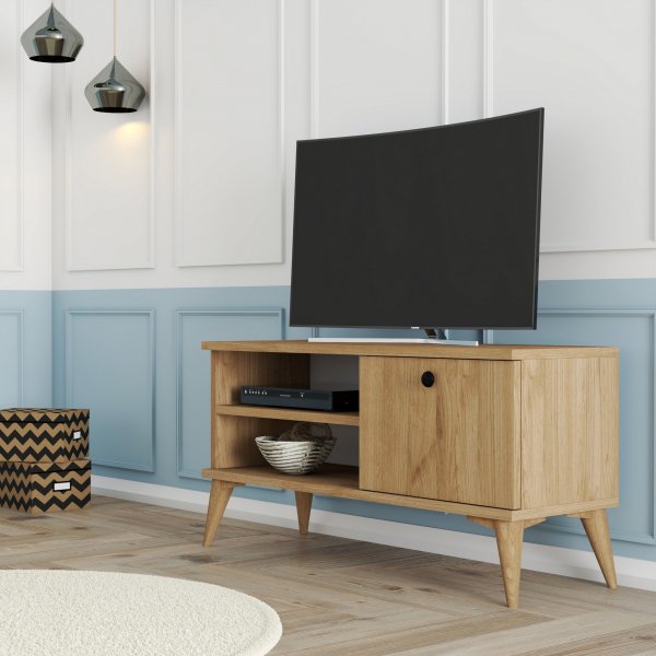 Retro TV-bänk 90 cm - Ek Retro TV-bänk 90 cm - Ek