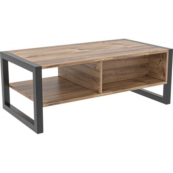 Haldizen soffbord 105 x 55 cm - Furu/svart