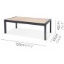 Panama Soffgrupp med bord (3+1+1+bord) - Svart / Tr look