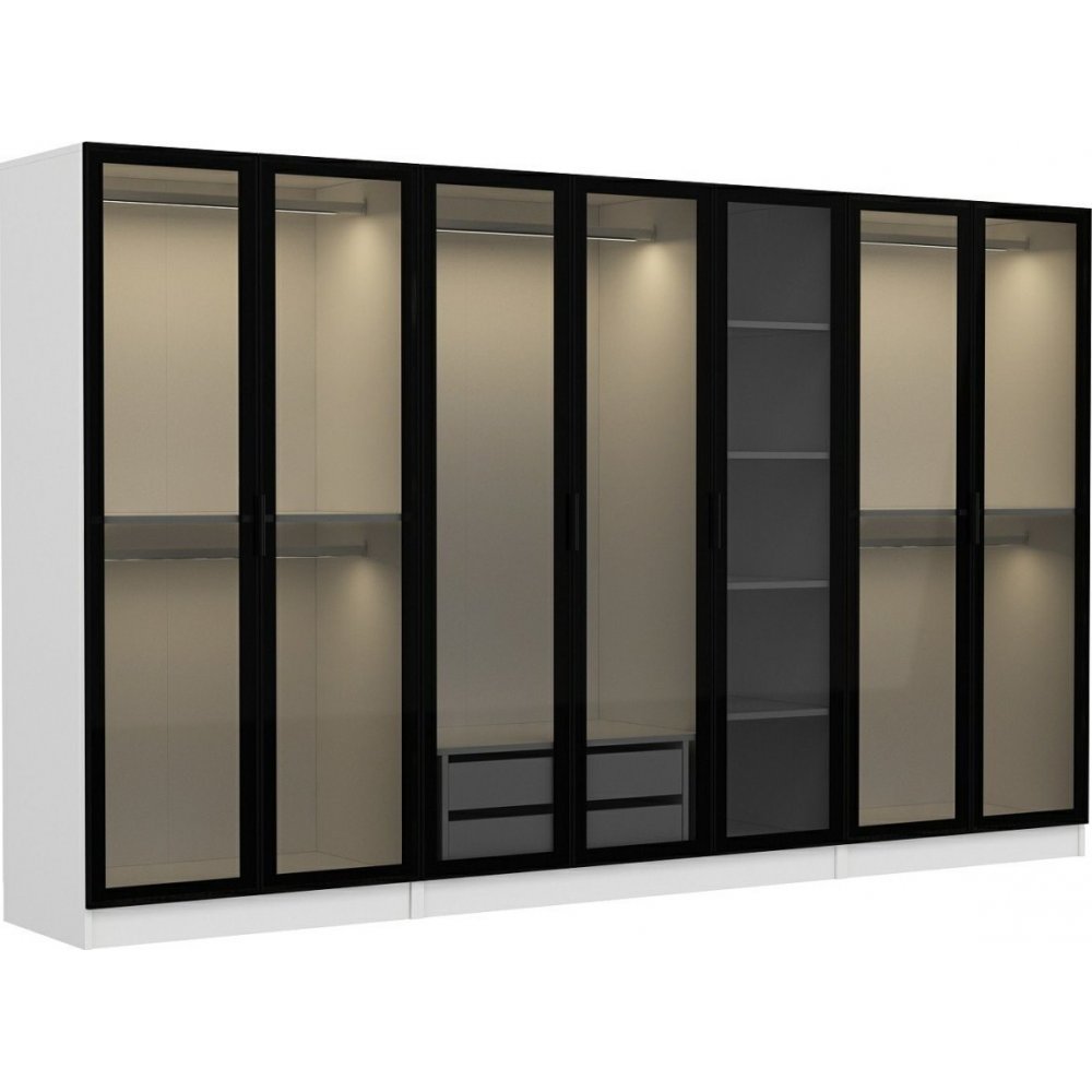Cavolo garderob 315 x 52 x 210 cm, variant A - Vit - Garderober