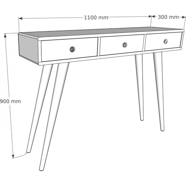 Table relief Rolls 110x 30 cm - Noyer Table relief Rolls 110x 30 cm - Noyer