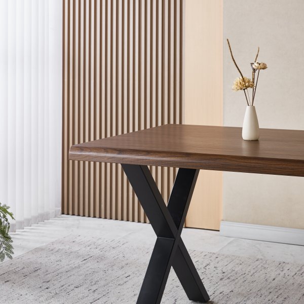 Agnes matbord 150x90 cm - smoked oak foliering Agnes matbord 150x90 cm - smoked oak foliering