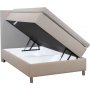 Sng 120x200 cm beige med frvaring 5 zoner pocketfjdrar