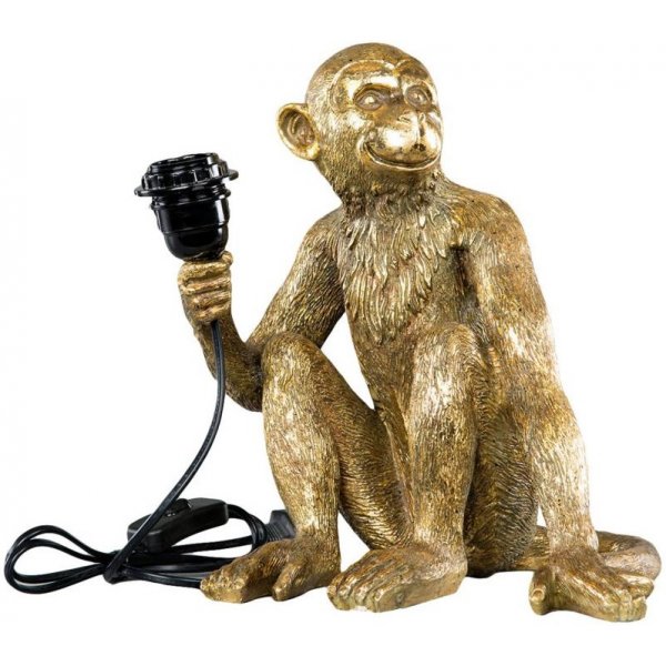 Bordslampa Apa - Antik Mssing