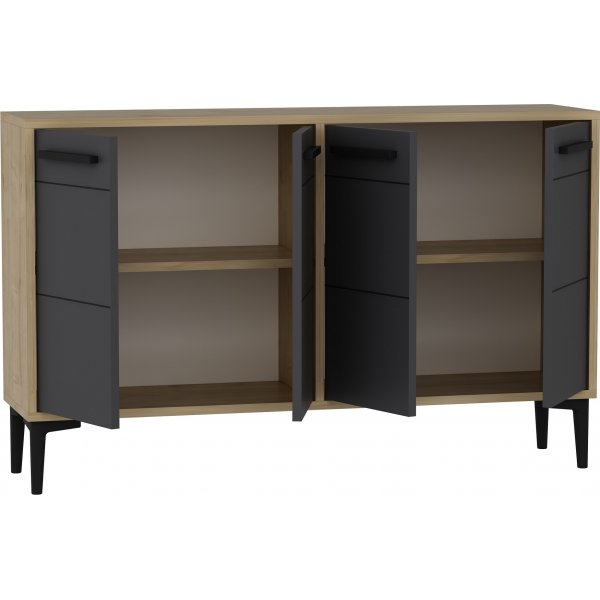 Stria dressoir - Saffier eiken/antraciet