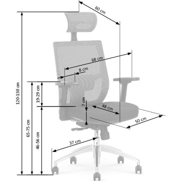 Dionne 2 kontorsstol - Svart/grå Dionne 2 kontorsstol - Svart/grå