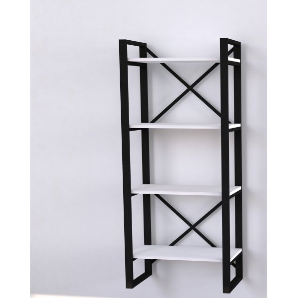 Bibliothèque moderne Alaro - Blanc/noir Bibliothèque moderne Alaro - Blanc/noir