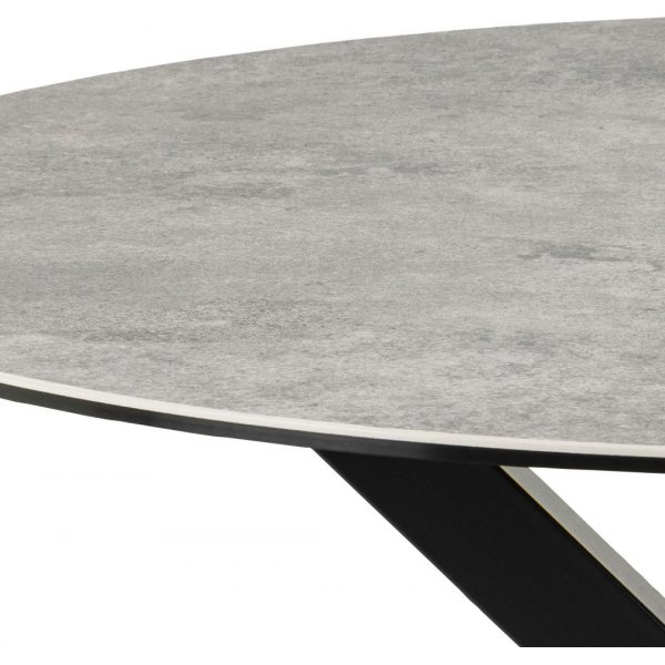 Heaven matbord Ø119 cm - Grå/matt svart Heaven matbord Ø119 cm - Grå/matt svart
