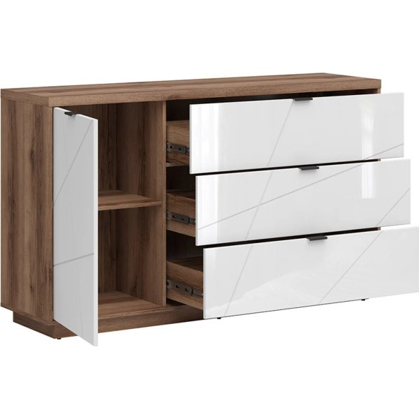 Buffet ancien - Chêne foncé/blanc Buffet ancien - Chêne foncé/blanc