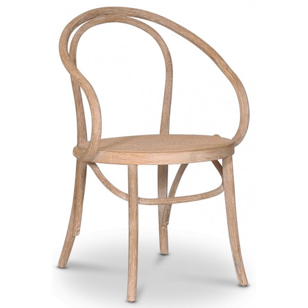 Skagen matgrupp; runt matbord 120 cm - Vit / brunbetsad ek med 4 st Danderyd No.30 stolar Whitewash Skagen matgrupp; runt matbord 120 cm - Vit / brunbetsad ek med 4 st Danderyd No.30 stolar Whitewash