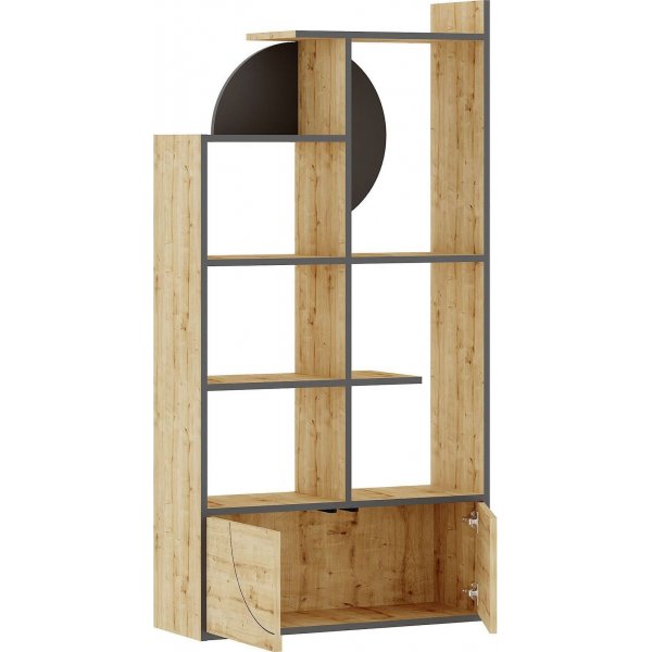 Half bokhylla - Antracit/ek Half bokhylla - Antracit/ek