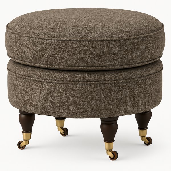 Howard Luxor Fotpall round - Brun