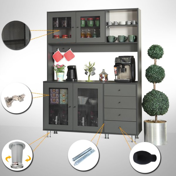 Grano skåp 140 cm - Antracit Grano skåp 140 cm - Antracit