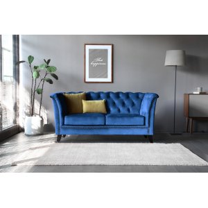 Soffa 2-sits chesterfield blå - Milton Soffa 2-sits chesterfield blå - Milton