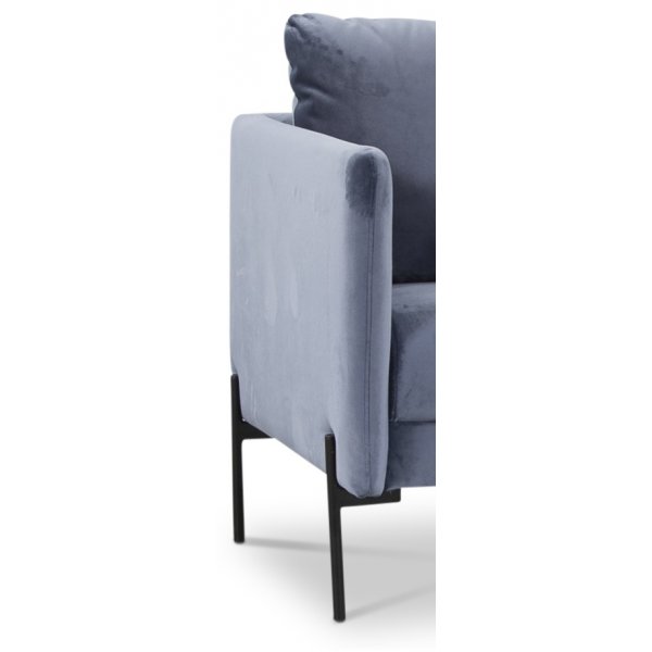 Kingsley divansoffa sammet - Ljusbl�