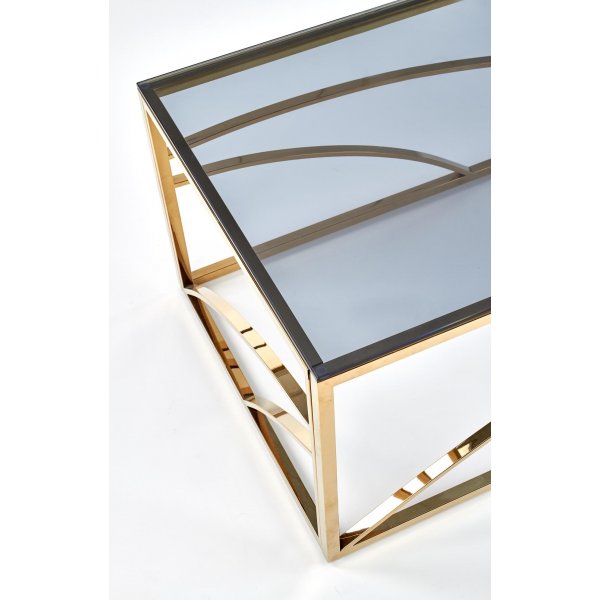 Table basse Kosmos 120 x 60 cm - Verre fumé/or Table basse Kosmos 120 x 60 cm - Verre fumé/or