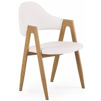 Pearl matstol - Vit (PU) / Ek Pearl matstol - Vit (PU) / Ek
