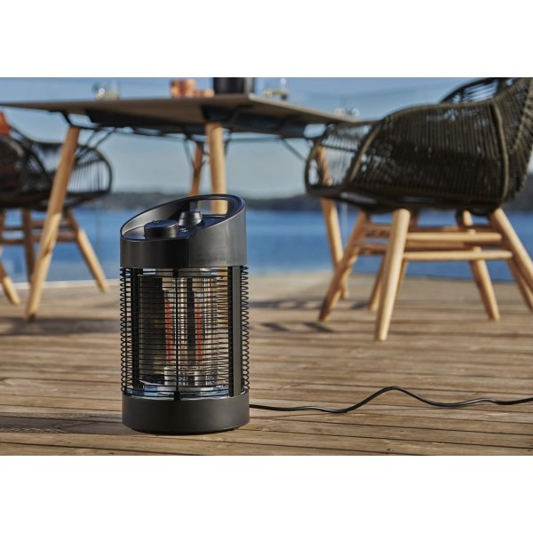 Heater terrassvärmare golvmodell ställbar - Svart Heater terrassvärmare golvmodell ställbar - Svart