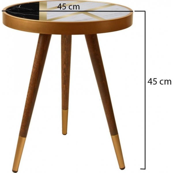 Liny sidobord cirkel 45 x 45 cm - Flerf�rgad