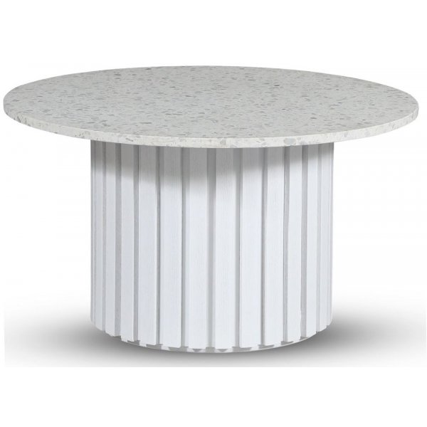 Sumo Soffbord 85 - Vitbetsad ek / Terrazzo Bianco