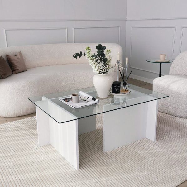 Table basse Escape 105x65 cm - Blanc Table basse Escape 105x65 cm - Blanc