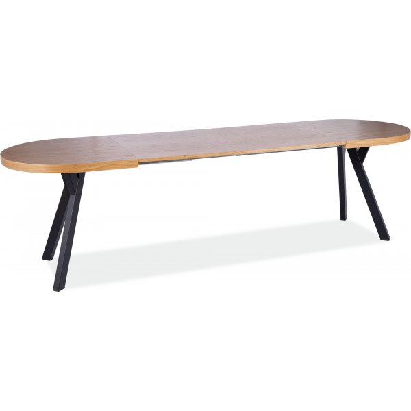 Table  manger Domingo 140-272 cm - Chne/noir