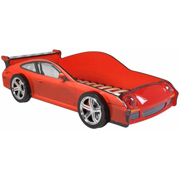 Barns�ng sportbil 911 med belysning - R�d