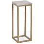 Accent sngbord/piedestal 65 - Matt mssing / beige