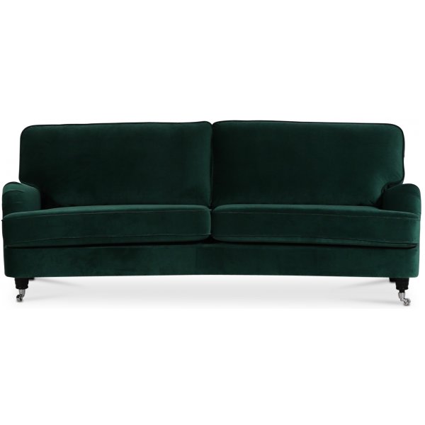 Kvarsebo Howard 3-sits svngd soffa - Mrkgrn (Sammet)