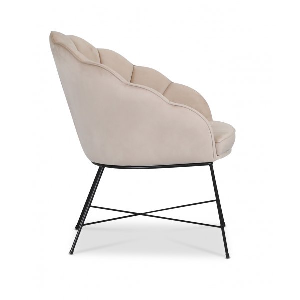 Mirò fåtölj i beige sammet Mirò fåtölj i beige sammet
