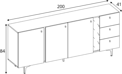 Colours skänk 200 cm - Sage Colours skänk 200 cm - Sage