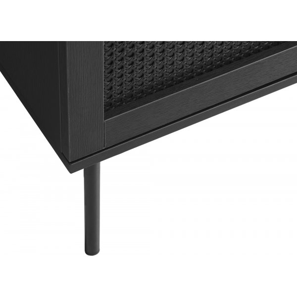 Menuladekast in zwart gebeitst essenmelamine Menuladekast in zwart gebeitst essenmelamine