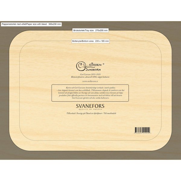 Blomster bricka 20 x 27 cm - Multi