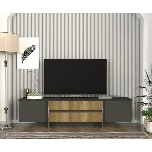 Poem TV-bnk - Antracit/valnt