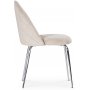 Plaza matgrupp, marmorbord med 4 st Plaza sammetsstolar - Beige/Vit/Krom