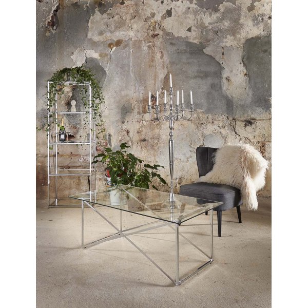 Cross soffbord 110 x 65 cm - Krom Cross soffbord 110 x 65 cm - Krom