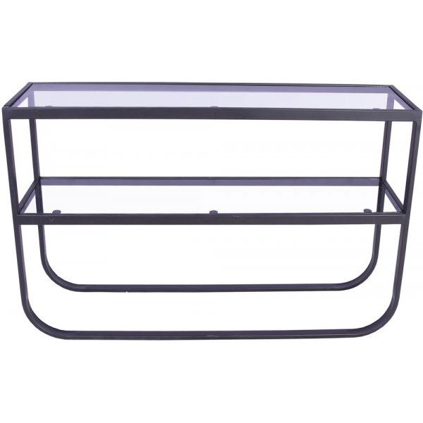 Korsbacken konsolbord - Svart/glas