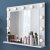 Coiffeuse Bijou avec miroir 20 - 90 x 45 cm - Blanc