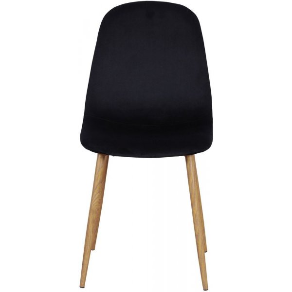 Bridge matstol - Ekimitation/svart sammet