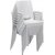 Groupe de repas d\\\'extrieur Meco avec chaises  structure - Blanc