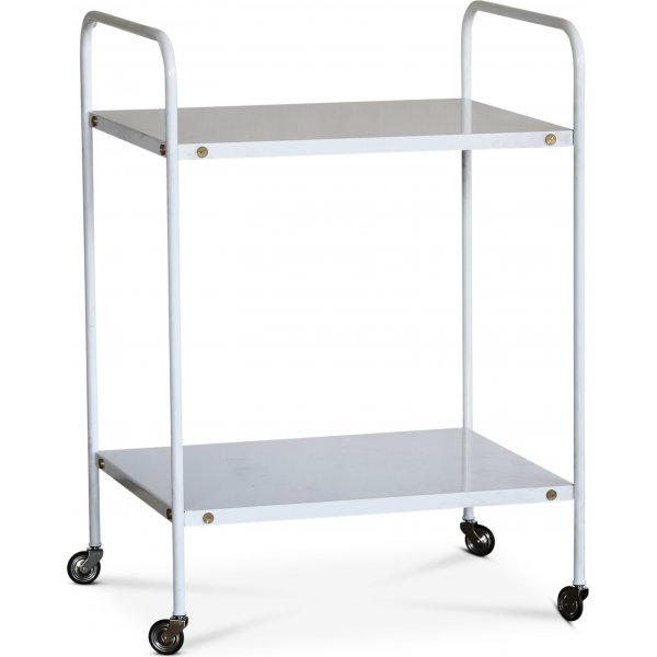 Revel serveringsvagn retro 60 x 45 cm - Vit / Mssing + Flckborttagare fr mbler
