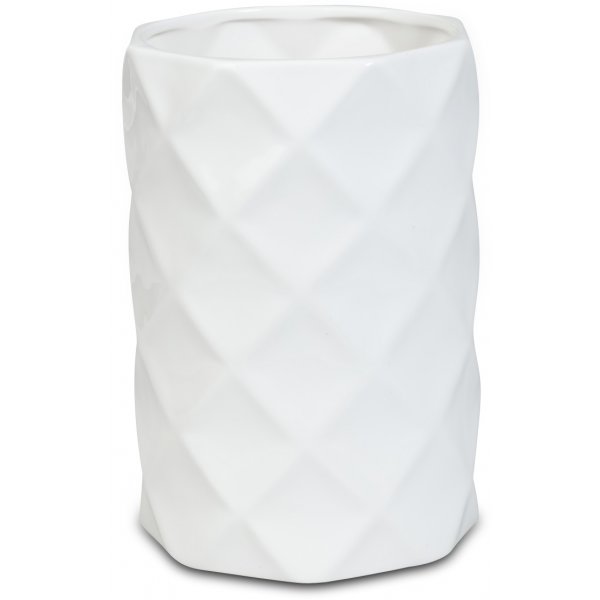 Vas Romb H22 cm - Vit