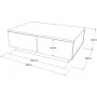 Luvio soffbord 17, 90x60 cm - Ek/vit