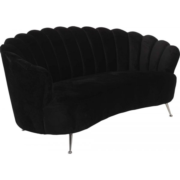 Signy 2-sits soffa - Svart velour