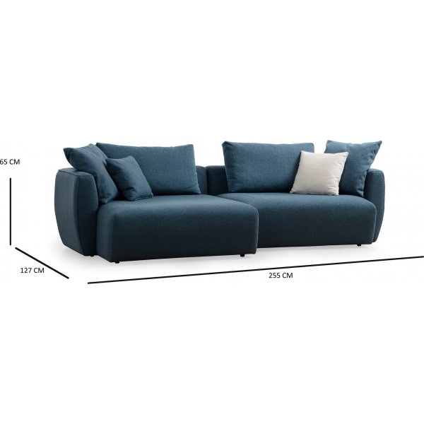 Maya divan bank 255 cm - Blauw Maya divan bank 255 cm - Blauw