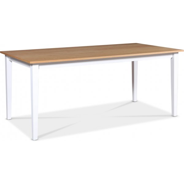 Fårö matbord i ek med vita ben - 180x90 cm
