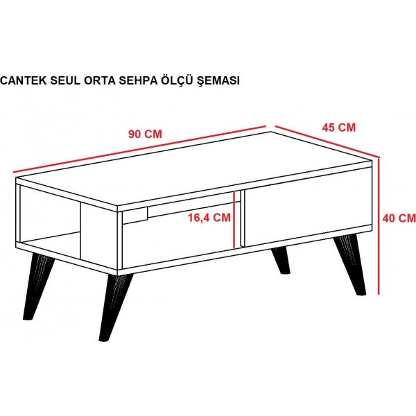 Saul soffbord 90 x 45 cm - Vit Saul soffbord 90 x 45 cm - Vit
